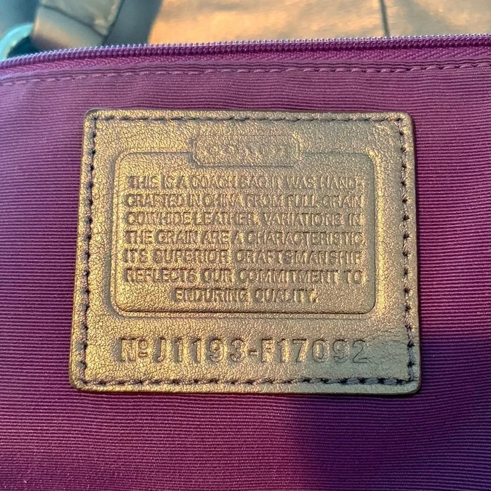 Coach Lynn Hobo Metallic Bronze Leather Shoulder Bag